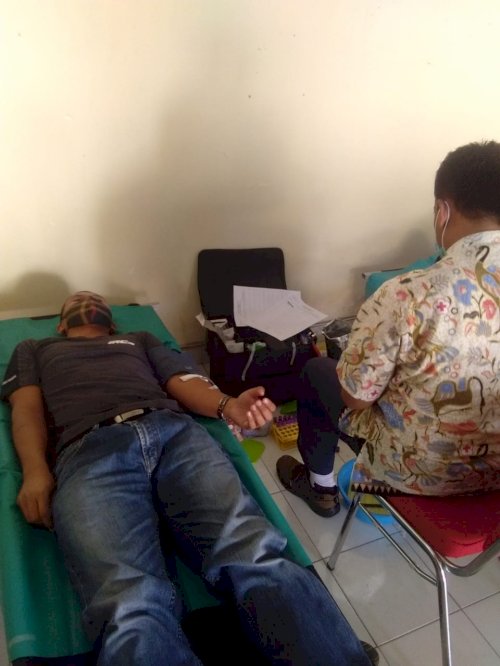 Donor Darah dari PMI Kab Klaten di Kec. Wonosari, 12 Agustus 2021
