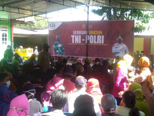 Serbuan Vaksin TNI - POLRI di Kecamatan Wonosari, 13 Nopember 2021