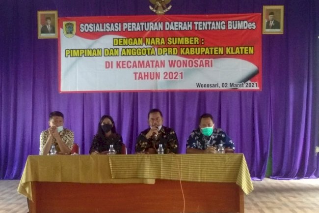 Sosialisasi  Perda Kab Klaten No 1 Tahun 2018 Tentang Pendirian dan Pengelolaan Badan Usaha Milik Desa, 2 Maret 2021
