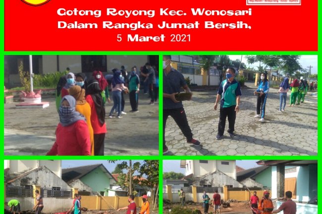 Gotong Royong Kec. Wonosari Dalam Rangka Jumat Bersih, 5 Maret 2021