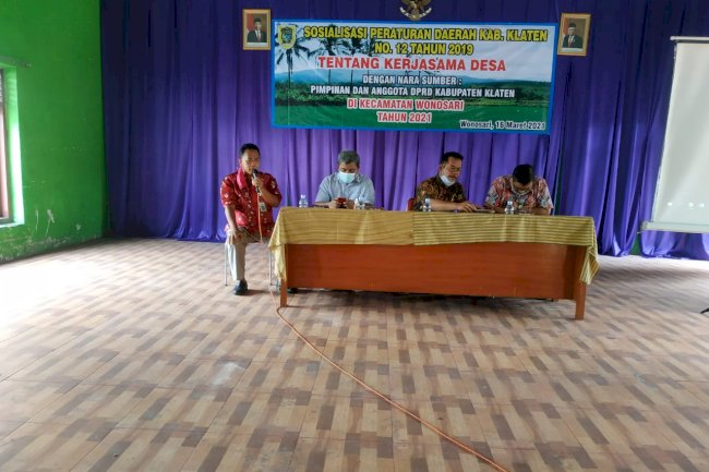 Sosialisasi Peraturan daerah Kabupaten Klaten Nomor 12 Tahun 2018 tentang Kerja Sama Antar Desa, 16 Maret 2021