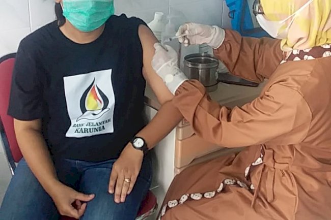 Pelaksanaan Vaksin Bagi Petugas PKH Kec Wonosari, 28 Mei 2021
