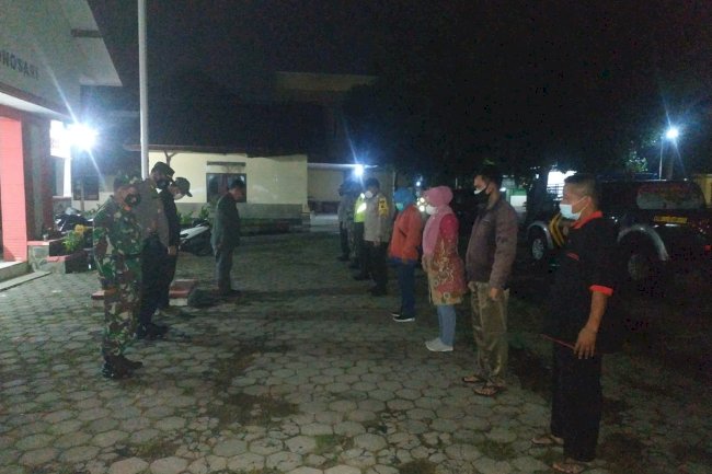 Setiap Malam Patroli PPKM Darurat di Wilayah Kec. Wonosari tanpa lelah demi pencegahan Virus Corona-19, 8 Jul 2021