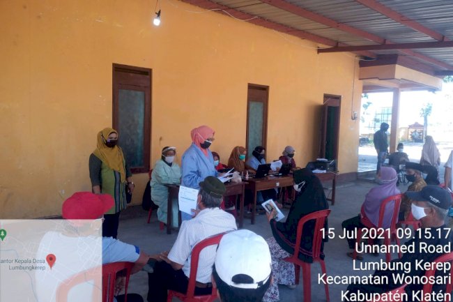 Monitoring Pelaksanaan Vaksinasi Lansia di Lumbungkerep, 15 Jul 2021