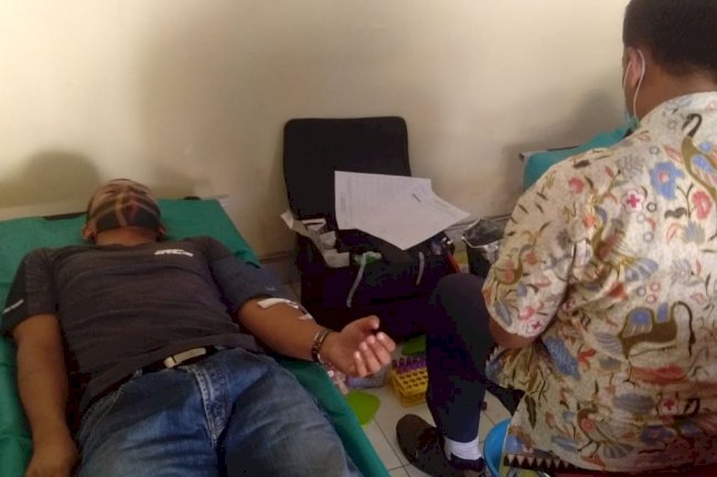Donor Darah dari PMI Kab Klaten di Kec. Wonosari, 12 Agustus 2021
