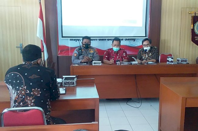 Rakor Lintas Sektoral ( Forompincam, Puskesmas dan Kades di Wilyah Wonosari 2) di Gd PKK Kec. Wonosari, 9 Nopember 2021