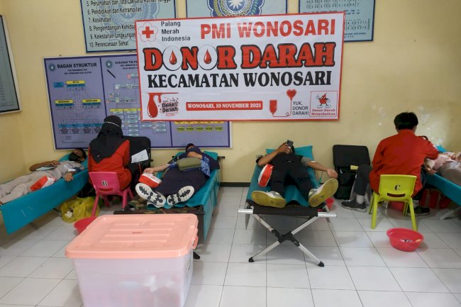 Donor Darah di Kec. Wonosari dalam Rangka Hari Pahlawan, 10 Nop 2021