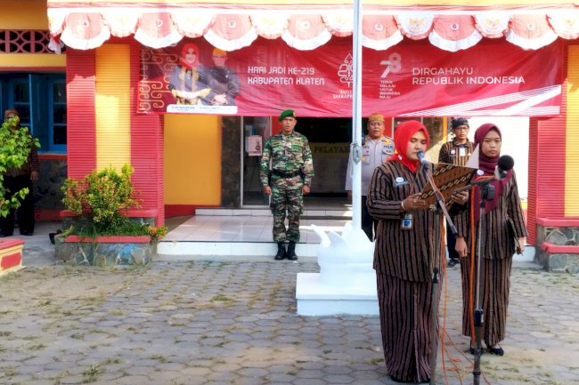 Upacara Hari Jadi Kabupaten Klaten Ke 219 Tahun 2023 Kecamatan Wonosari