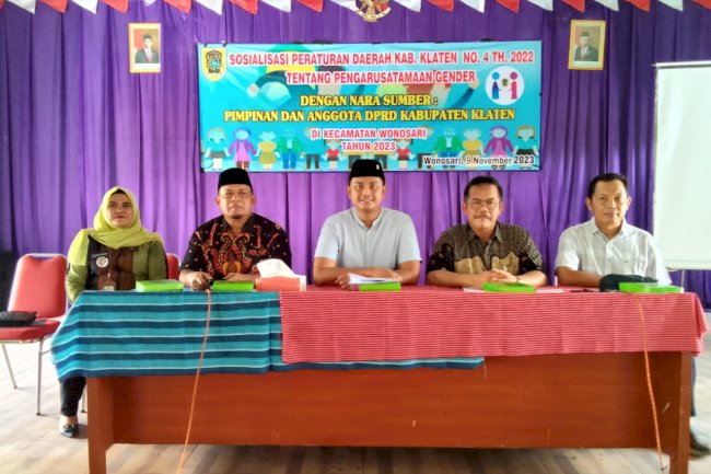 SOSIALISASI PERDA NOMOR 4 TAHUN 2022 TENTANG PENGARUSTAMAAN GENDER BERSAMA PIMPINAN & ANGGOTA DPRD KLATEN