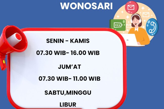 JAM PELAYANAN KANTOR KECAMATAN WONOSARI