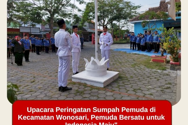 Upacara Peringatan Sumpah Pemuda di Kecamatan Wonosari, Pemuda Bersatu untuk Indonesia Maju
