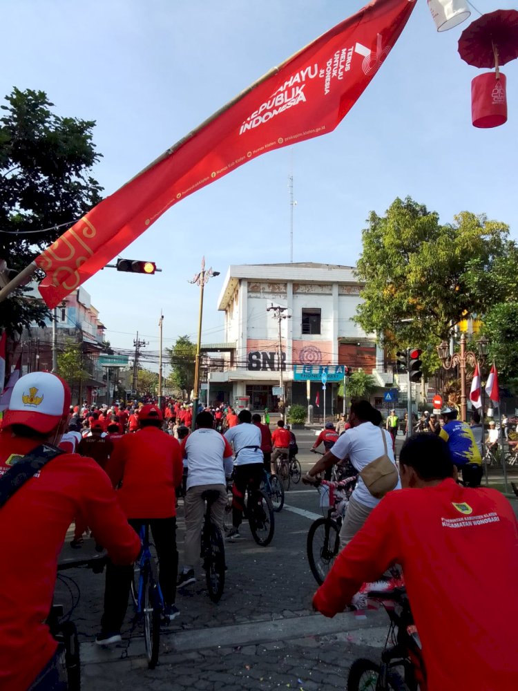 Gowes Kemerdekaan Dalam Rangka Hari Jadi Kabupaten Klaten ke 219 dan HUT RI Ke 78 