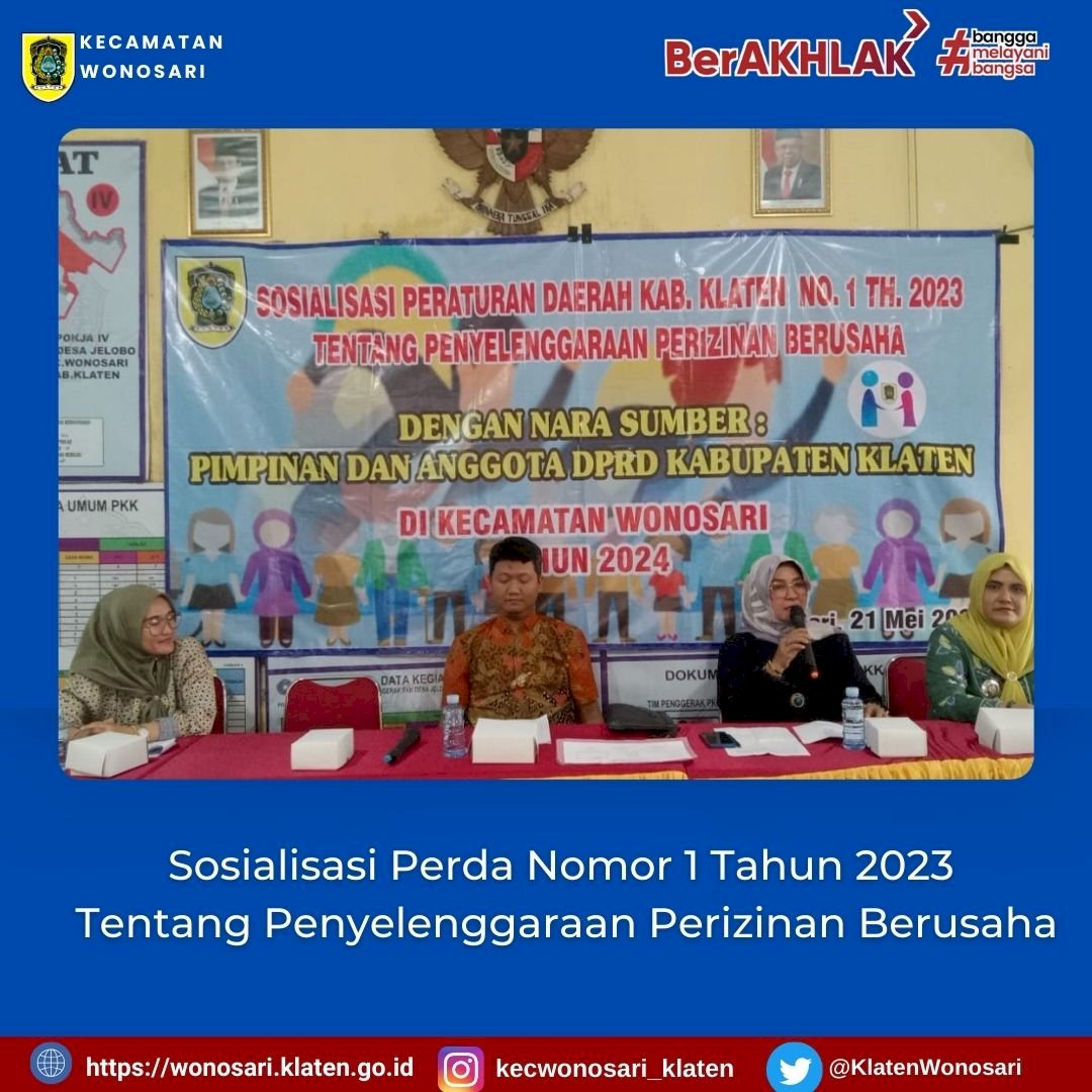 Sosialisasi Peraturan Daerah Nomor 1 Tahun 2023 Tentang Penyelenggaraan Perizinan Berusaha