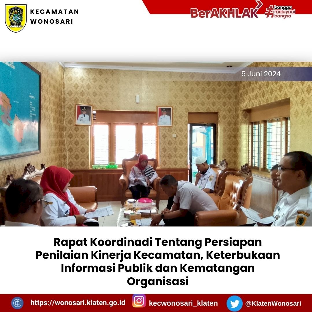 RAPAT KOORDINASI INTERNAL PEJABAT STRUKTURAL KEC.WONOSARI