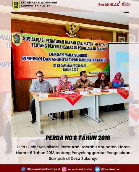 Sosialisasi Peraturan Daerah Kabupaten Klaten Nomor 6 Tahun 2018