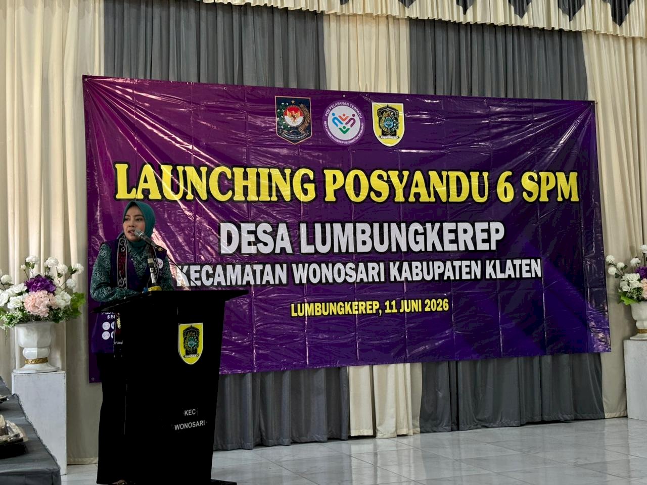 Launching Posyandu 6 SPM di Desa Lumbungkerep Kecamatan Wonosari 